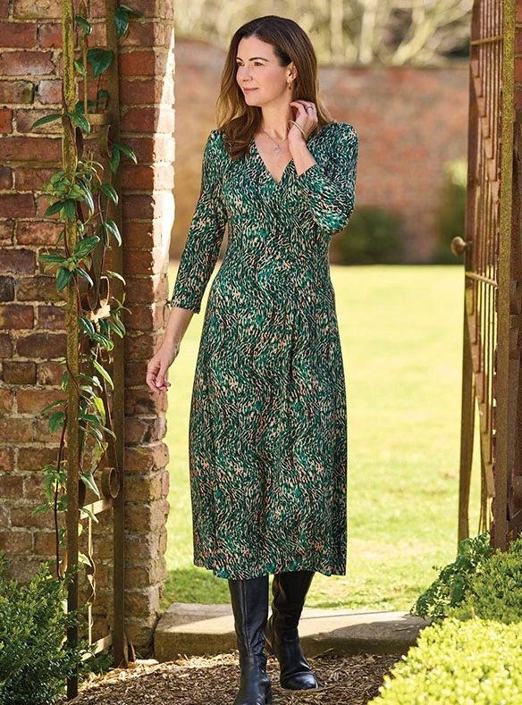 Java Kleid mit Wickeleffekt