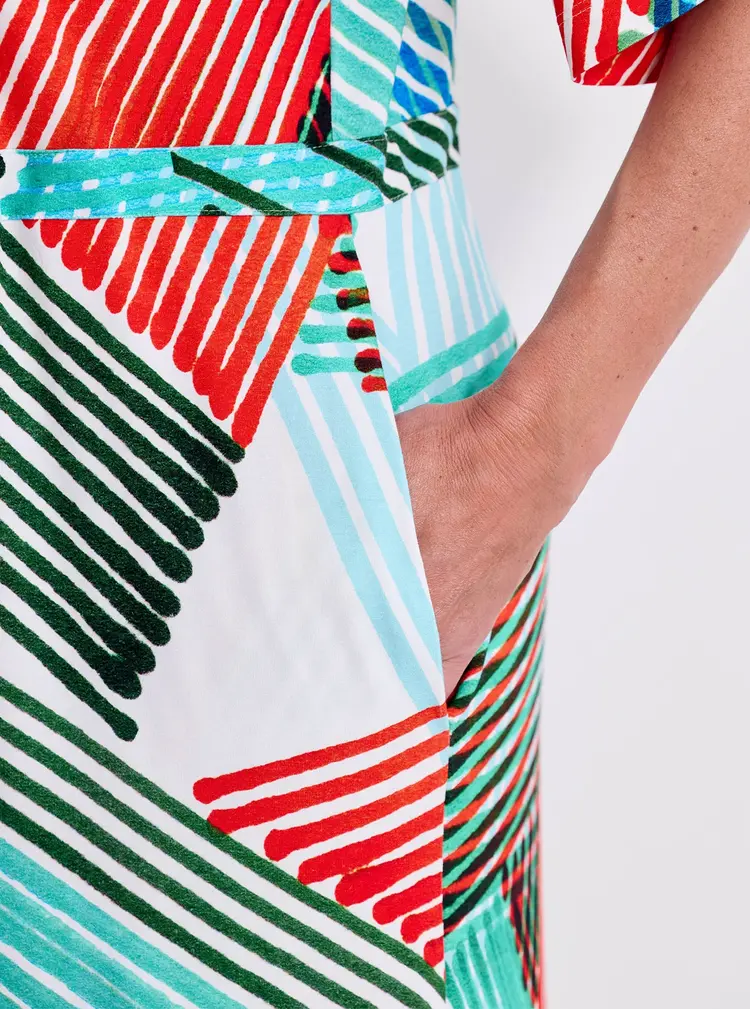 Aparter Kaftan aus Jersey mit Kordelzug