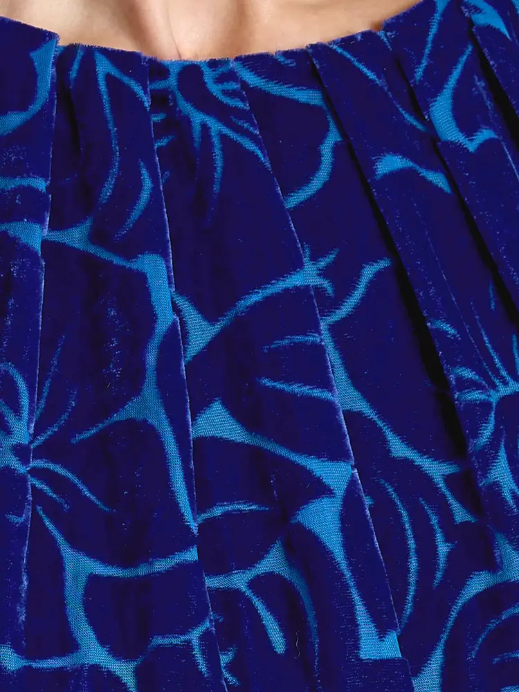 Blouson-Shirt aus floralem Devoré
