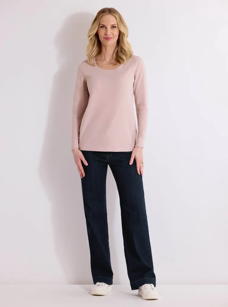Langarmshirt aus Premium-Baumwollmix
