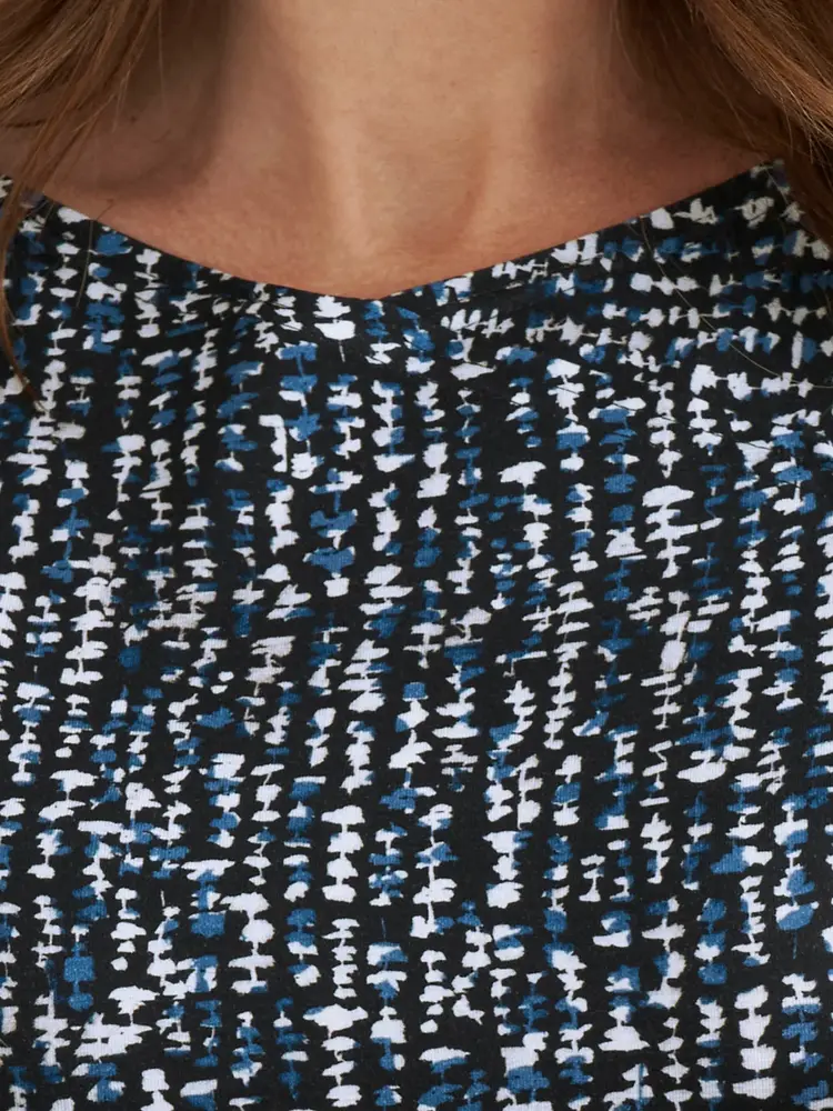 Jerseyshirt mit Crossover-Ausschnitt