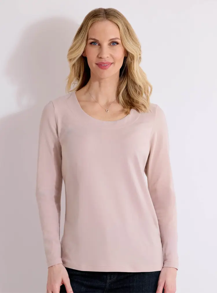 Langarmshirt aus Premium-Baumwollmix