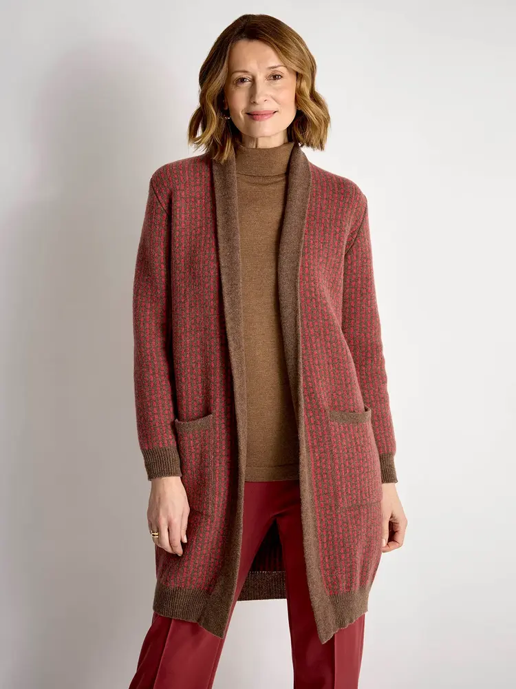 Longline-Cardigan aus Lambswool
